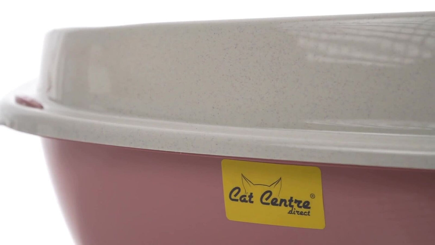 Cat Corner Litter Tray Large or Jumbo Rim Pet Open Toilet Pan Box Cat Centre®