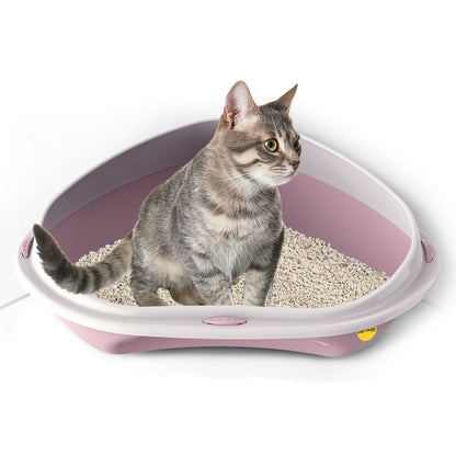 Cat Corner Litter Tray Large or Jumbo Rim Pet Open Toilet Pan Box Cat Centre®