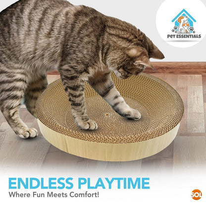 2Pk round Cat Scratcher 30Cm Cardboard Scratching Board Bed Bowl Pad Kitten Pet