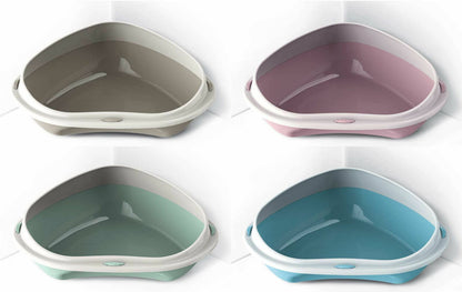 Cat Corner Litter Tray Large or Jumbo Rim Pet Open Toilet Pan Box Cat Centre®