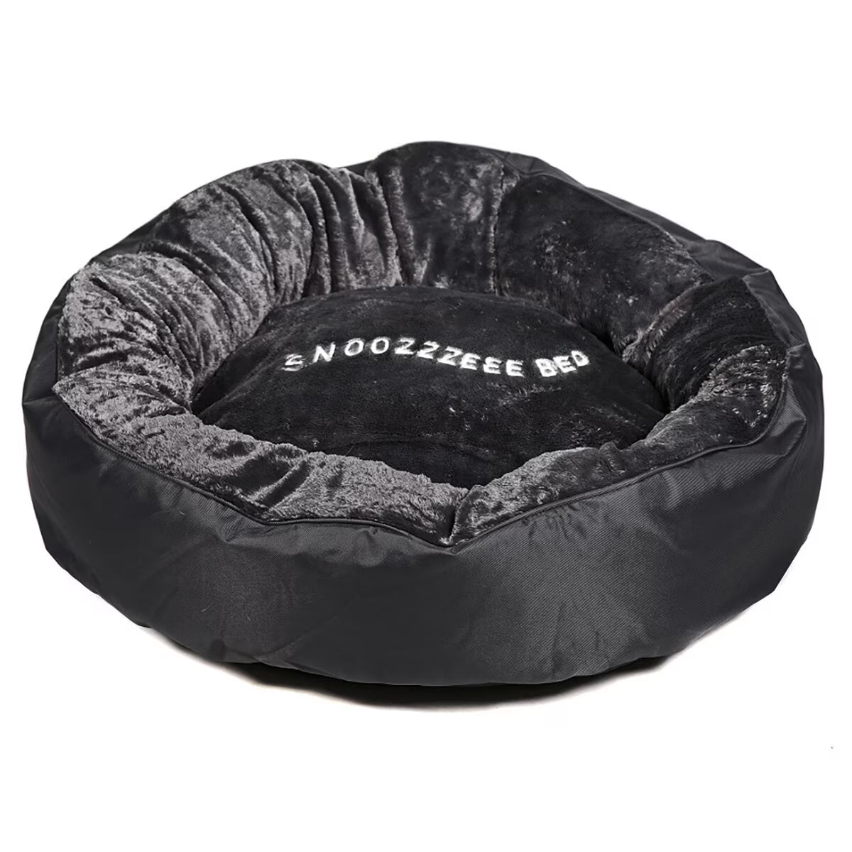 Deluxe Luxury Donut Pet Bed, 20.3Cm X 63.5Cm (8" X 25") in Black