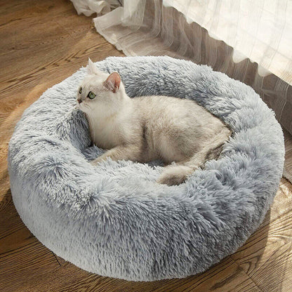 Extra Large Dog Cat Pet Calming Bed Comfy Fluffy Donut Dog Beds round Soft Plush