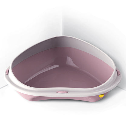 Cat Corner Litter Tray Large or Jumbo Rim Pet Open Toilet Pan Box Cat Centre®