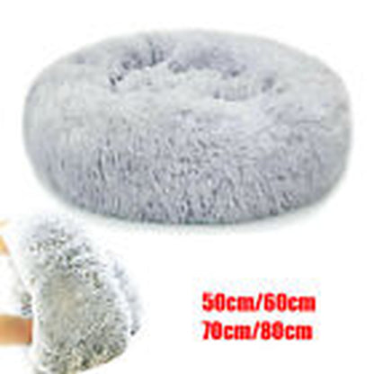 Extra Large Dog Cat Pet Calming Bed Comfy Fluffy Donut Dog Beds round Soft Plush