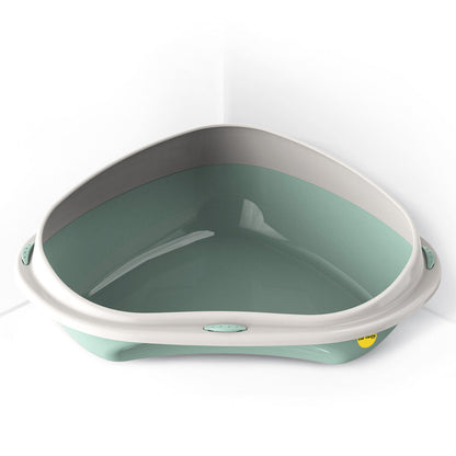 Cat Corner Litter Tray Large or Jumbo Rim Pet Open Toilet Pan Box Cat Centre®