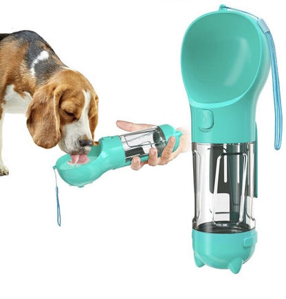 Pet Dog Water Bottle Travel Portable Drinking Water Dispenser with Poo Bags