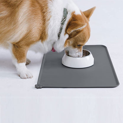 Cat Dog Food Mat for Pet Feeding Bowl Floors Waterproof Non Slip Silicone