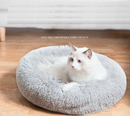 Extra Large Dog Cat Pet Calming Bed Comfy Fluffy Donut Dog Beds round Soft Plush