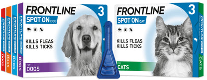 FRONTLINE SPOT on & plus CAT & DOG Flea Lice Tick Treatment Solution Kills Fleas