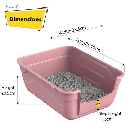 Large Cat Kitten Litter Tray Box High Sided UK Deep Toilet Loo Luxury Catcentre®